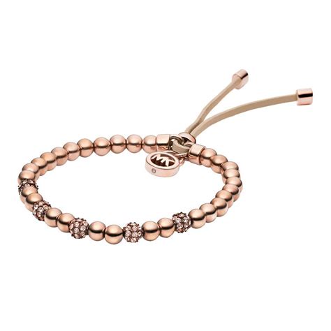 michael kors bead bracelet|Michael Kors stainless steel bracelet.